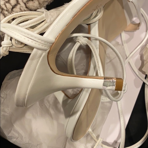 LPA Revolve Heels Hazel White Open Toe Wrap Shoe - Picture 8 of 8